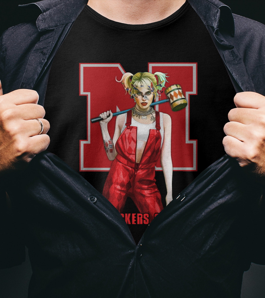 Cornhuskers Of Prey N Logo With Character Mallet T-Shirt