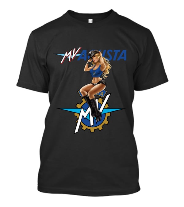 Mv Agusta Motorcycle Pin-Up Girl Graphic Dh T-Shirt