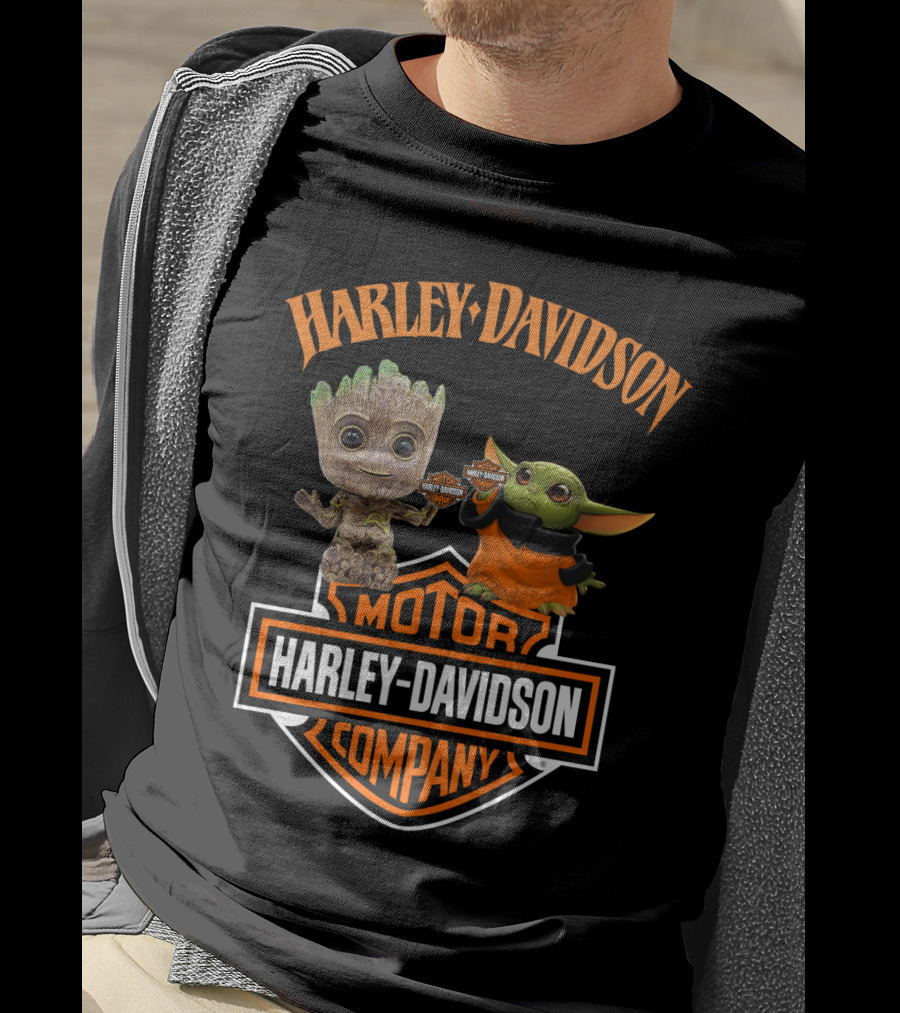 Harley Davidson Motor Company Groot Yoda Duo T-Shirt