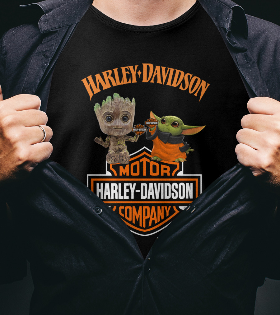 Harley Davidson Motor Company Groot Yoda Duo T-Shirt