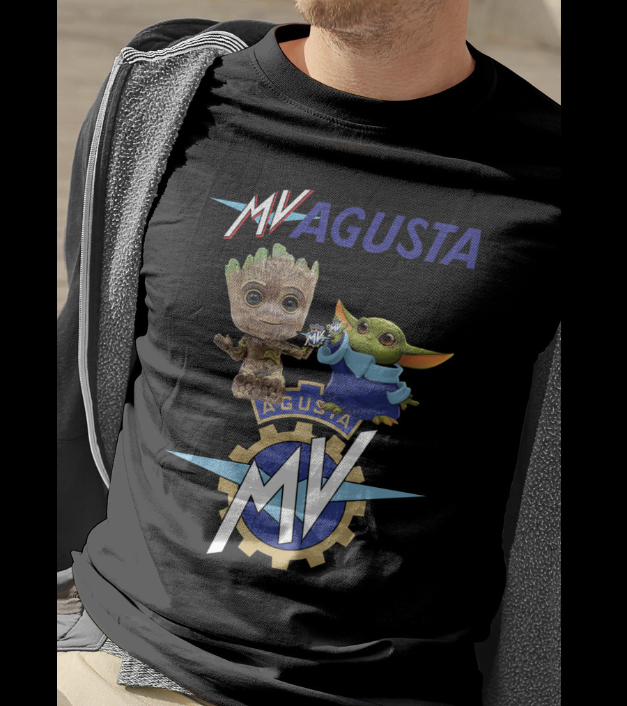 Mv Agusta Groot Yoda Characters T-Shirt