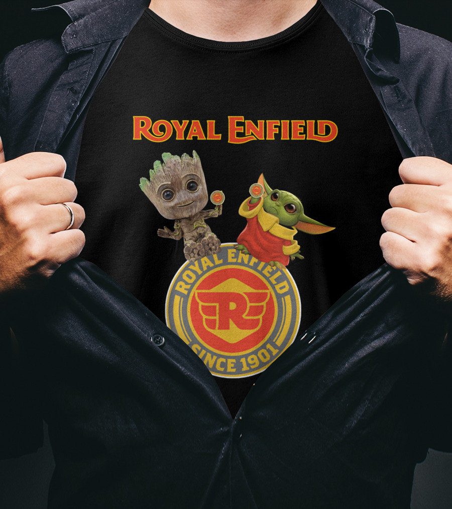 Royal Enfield Since 1901 Groot Yoda T-Shirt