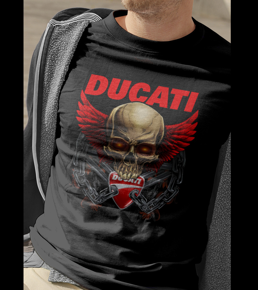 Ducati Skull Wings Chain T-Shirt