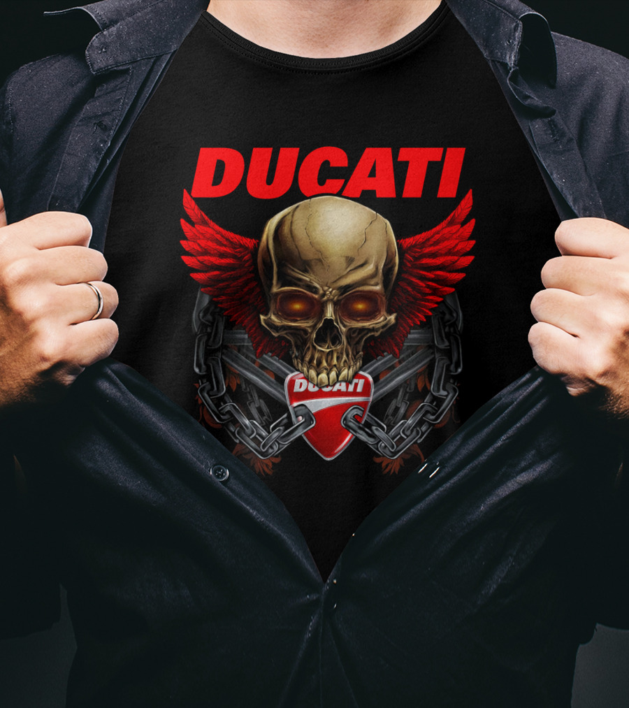 Ducati Skull Wings Chain T-Shirt