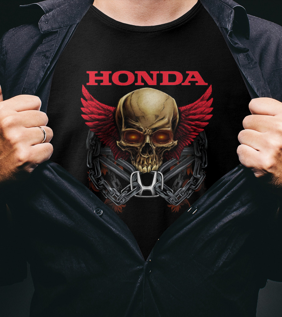 Honda Skull Wings Chain T-Shirt