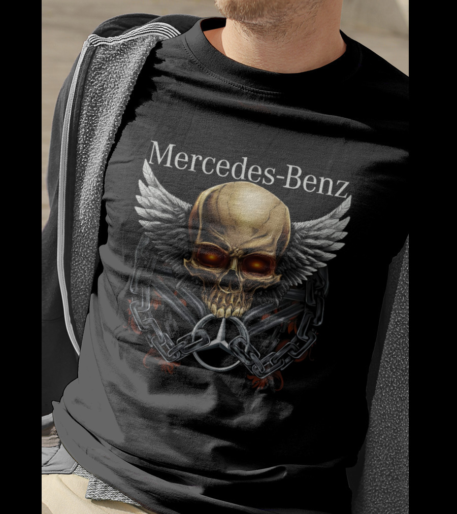 Mercedes Benz Skull Wings T-Shirt