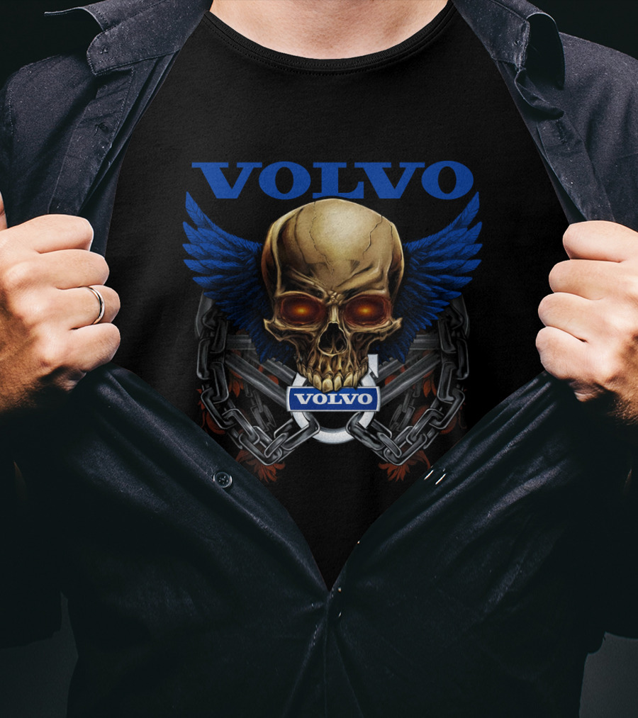 Volvo Skull With Wings And Chains Graphic Dh T-Shirt
