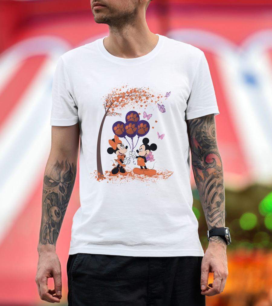 Clemson Tigers Ncaa Disney Collaboration Dh 29 Balloon Art T-Shirt
