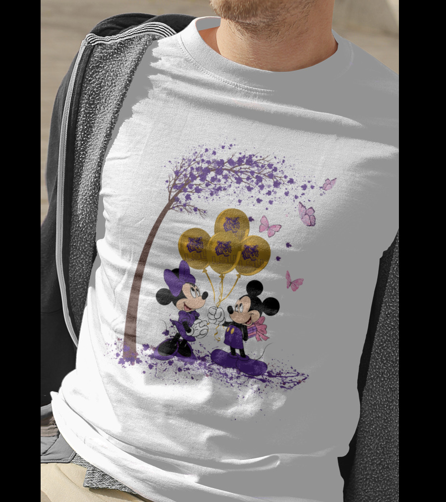 Ncaa Lsu Tigers Mickey And Minnie Balloons T-Shirt