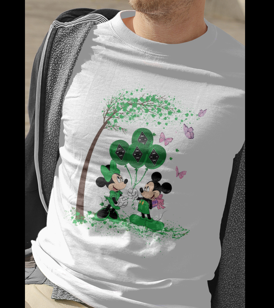 DH 29 Bundesliga Borussia Mönchengladbach Mickey Minnie Balloons T-Shirt