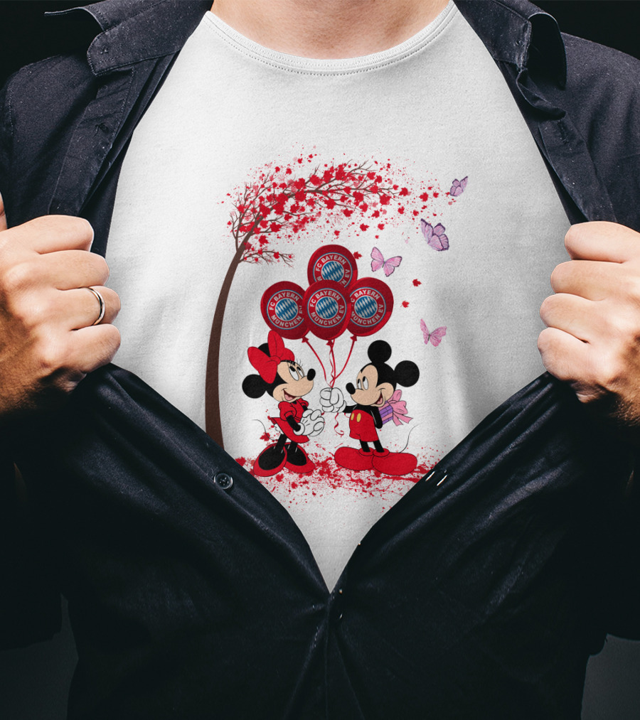 DH 29 FC Bayern München Minnie And Mickey Balloons T-Shirt