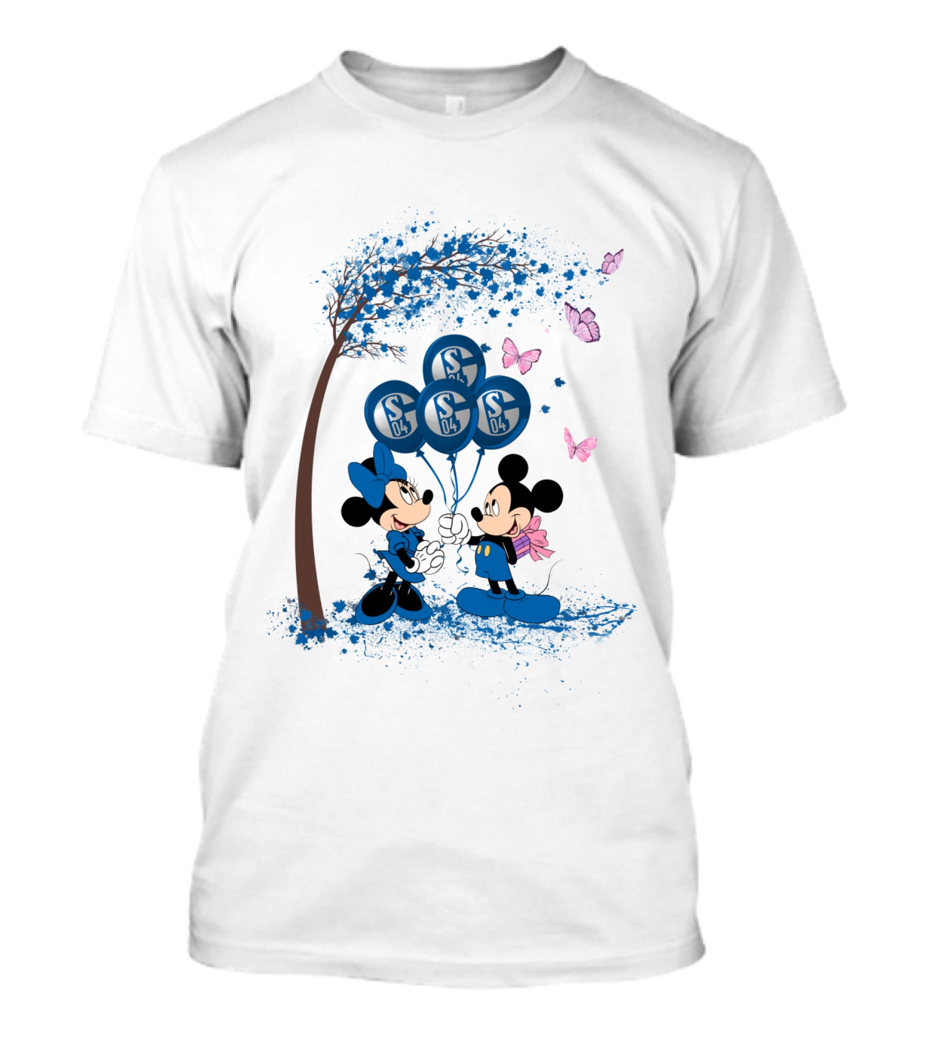 DH 29 Bundesliga Schalke 04 Balloons Cartoon Characters T-Shirt