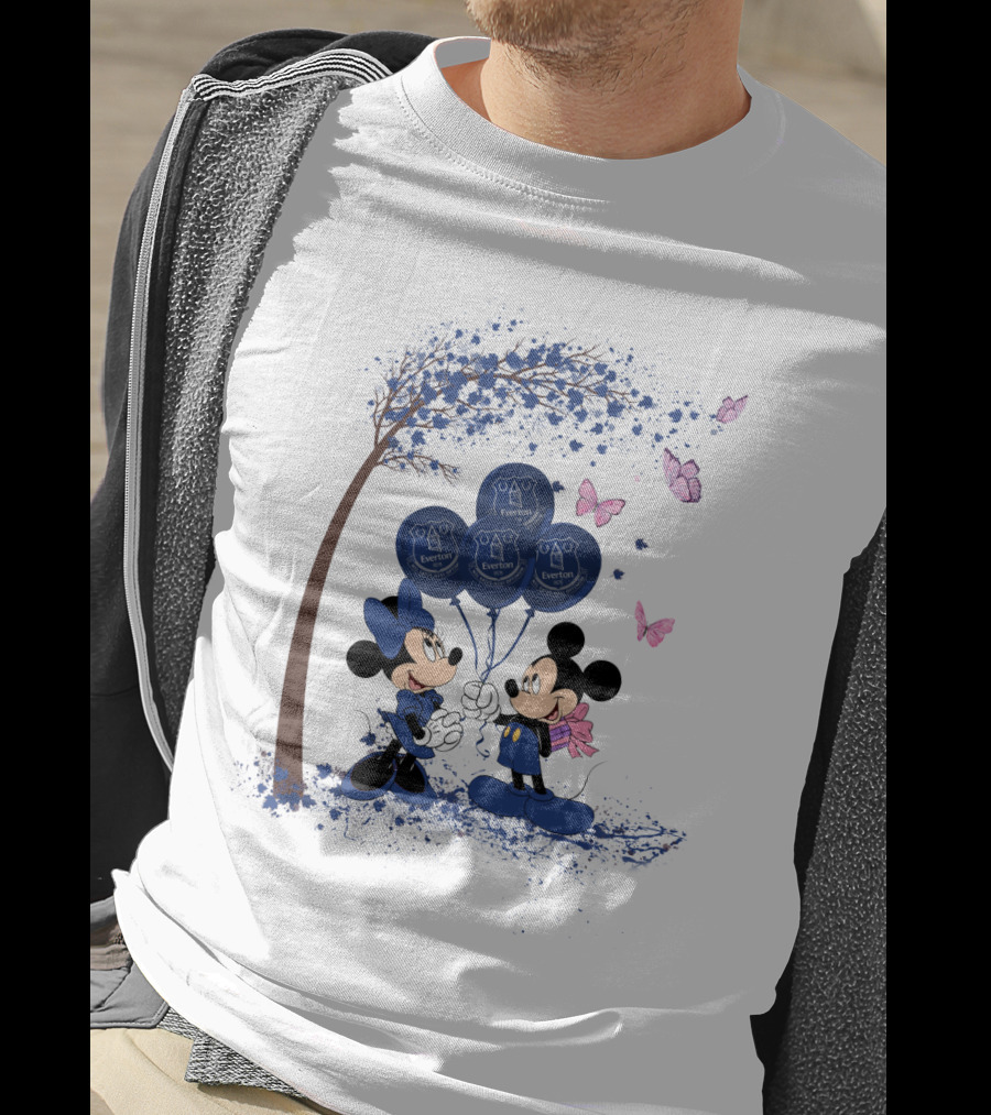 DH 29 Premier League Everton Mickey Minnie Balloons T-Shirt