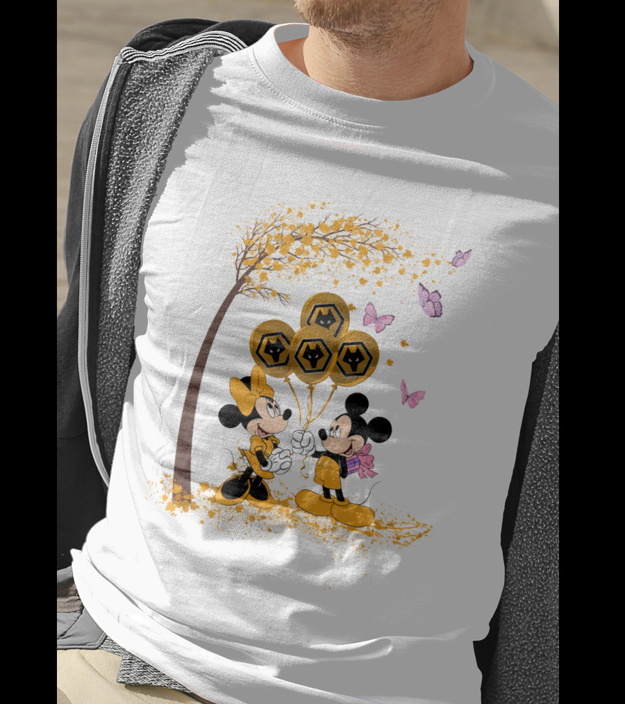 DH 29 Wolverhampton Wanderers Premier League Balloons With Cartoon Characters T-Shirt