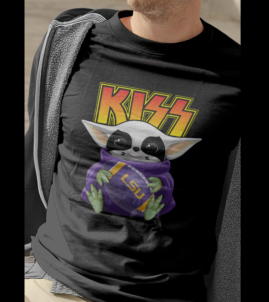Kiss Baby Jabba Lsu Football Fan Iconic Style T-Shirt