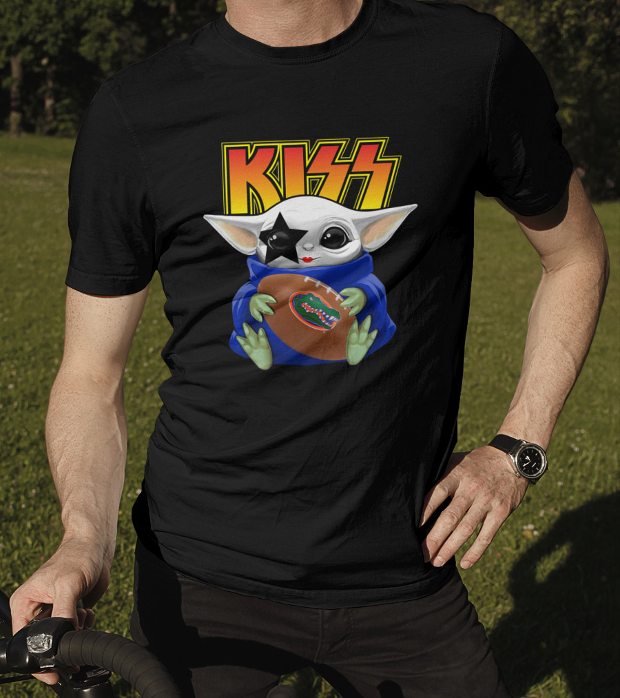 KISS Baby Yoda Paul Stanley Florida Gators Football T-Shirt
