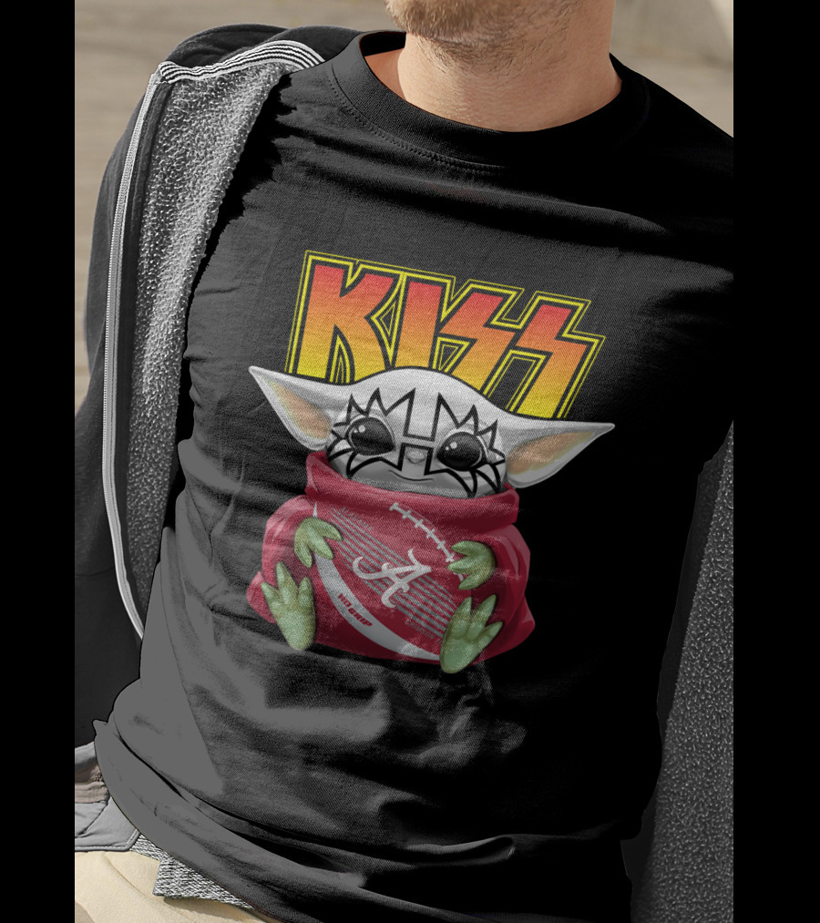 KISS Tommy Thayer Alabama Crimson Tide Yoda Football T-Shirt