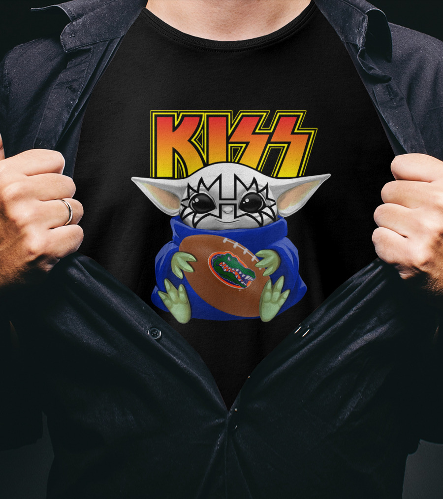KISS Tommy Thayer Baby Yoda Florida Gators Football Fan T-Shirt