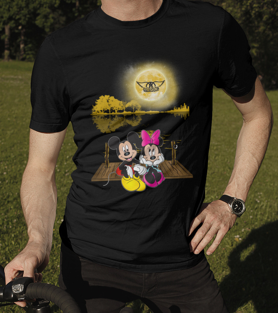 DH 32 Aerosmith Mickey Minnie Moon T-Shirt