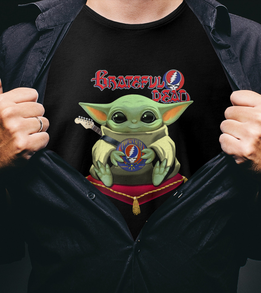 Grateful Dead Baby Alien With Guitar And Steal Your Face T-Shirt