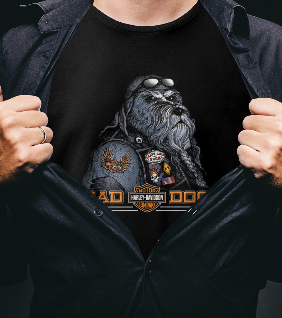 Bad Dog Harley Davidson Motorcycle Company Rugged Biker T-Shirt