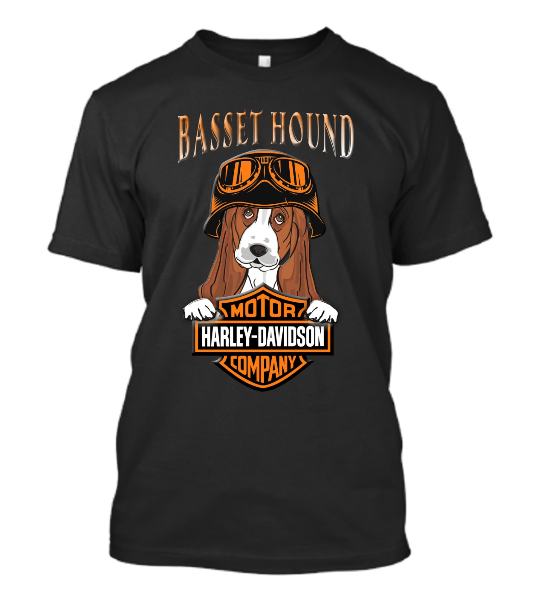 Basset Hound Harley Davidson Motor Company T-Shirt