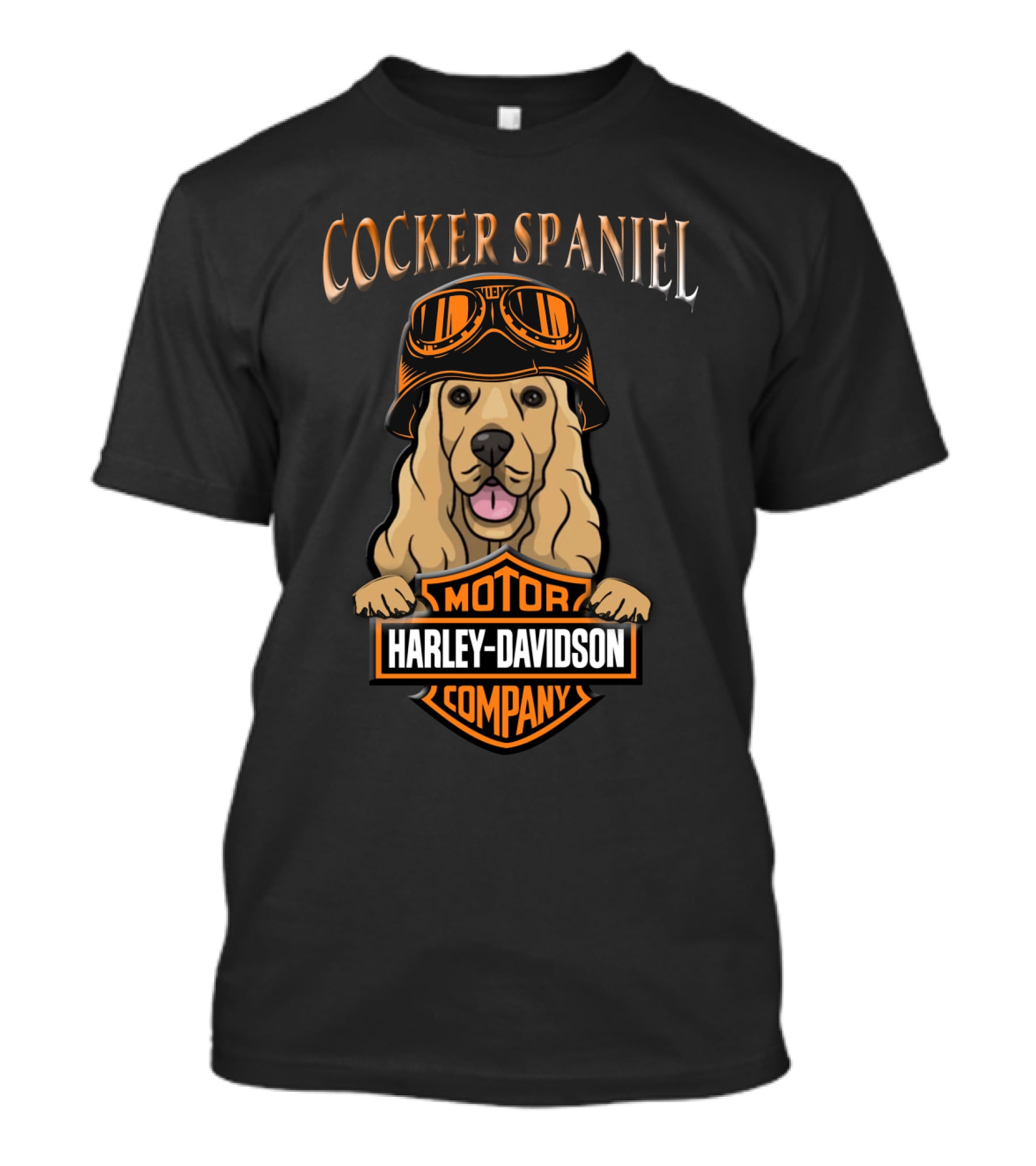 Cocker Spaniel Harley Davidson Motor Company T-Shirt