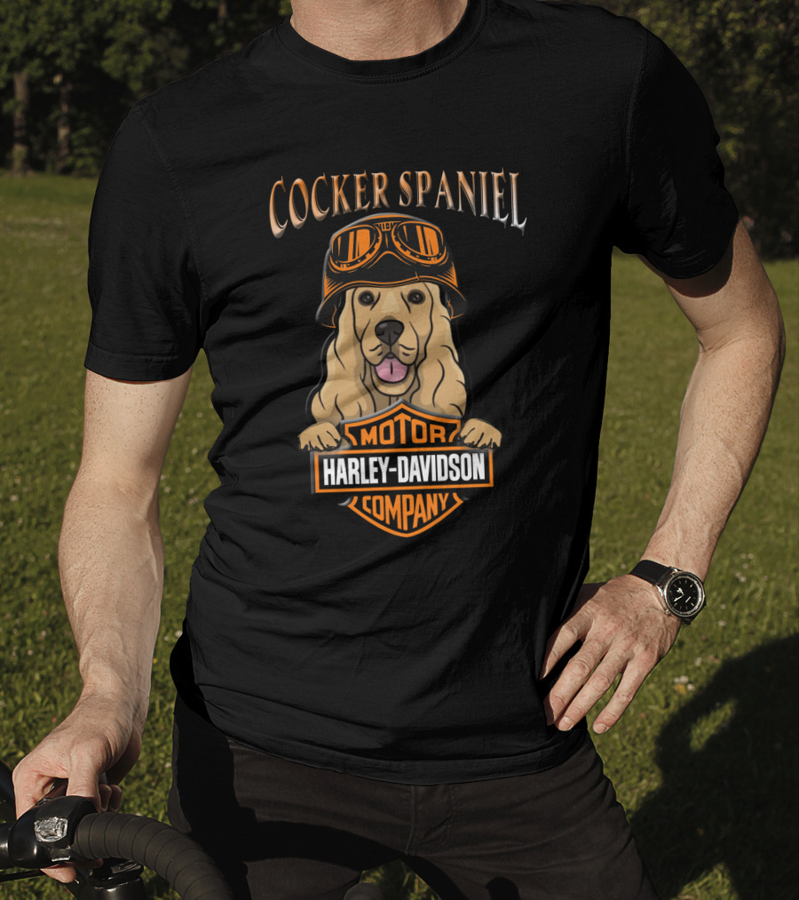 Cocker Spaniel Harley Davidson Motor Company T-Shirt