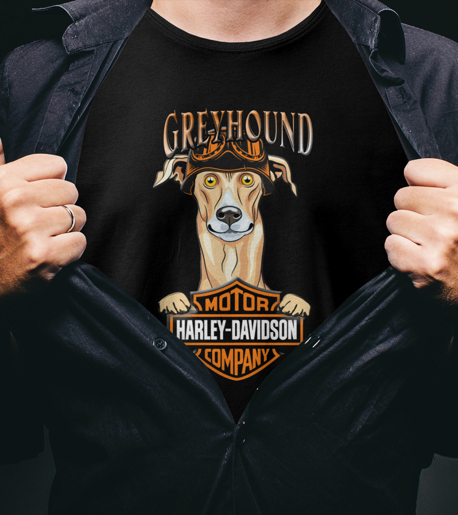 Greyhound Harley Davidson Motor Company T-Shirt
