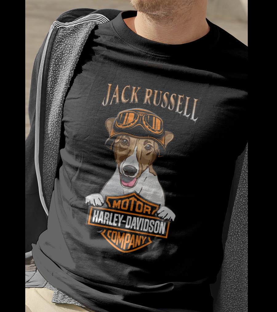 Jack Russell Terrier Harley Davidson Motorcycle Company T-Shirt