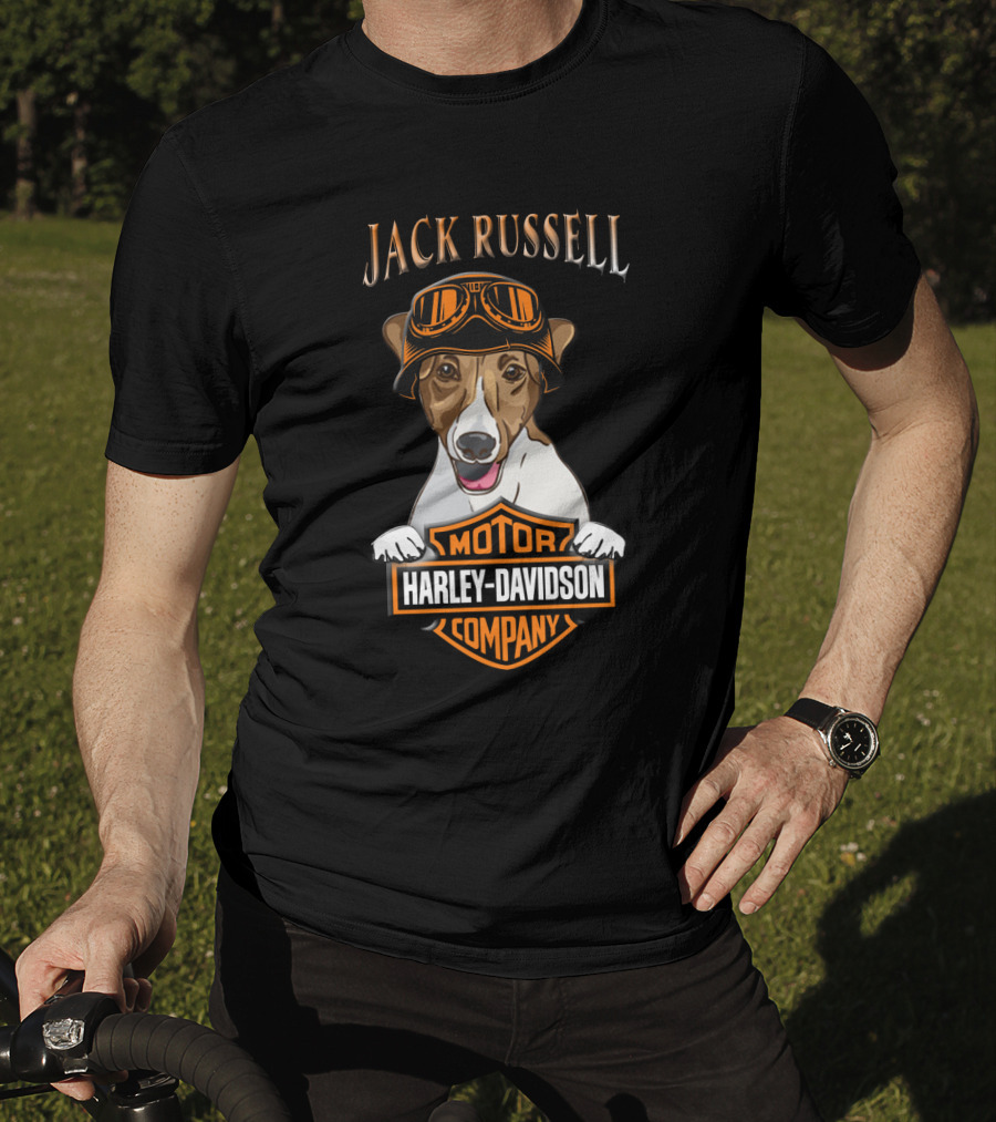 Jack Russell Terrier Harley Davidson Motorcycle Company T-Shirt