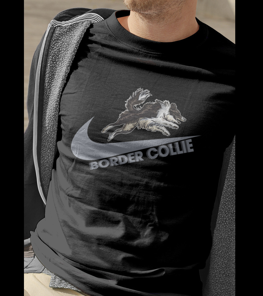 Border Collie Nike Jumping T-Shirt
