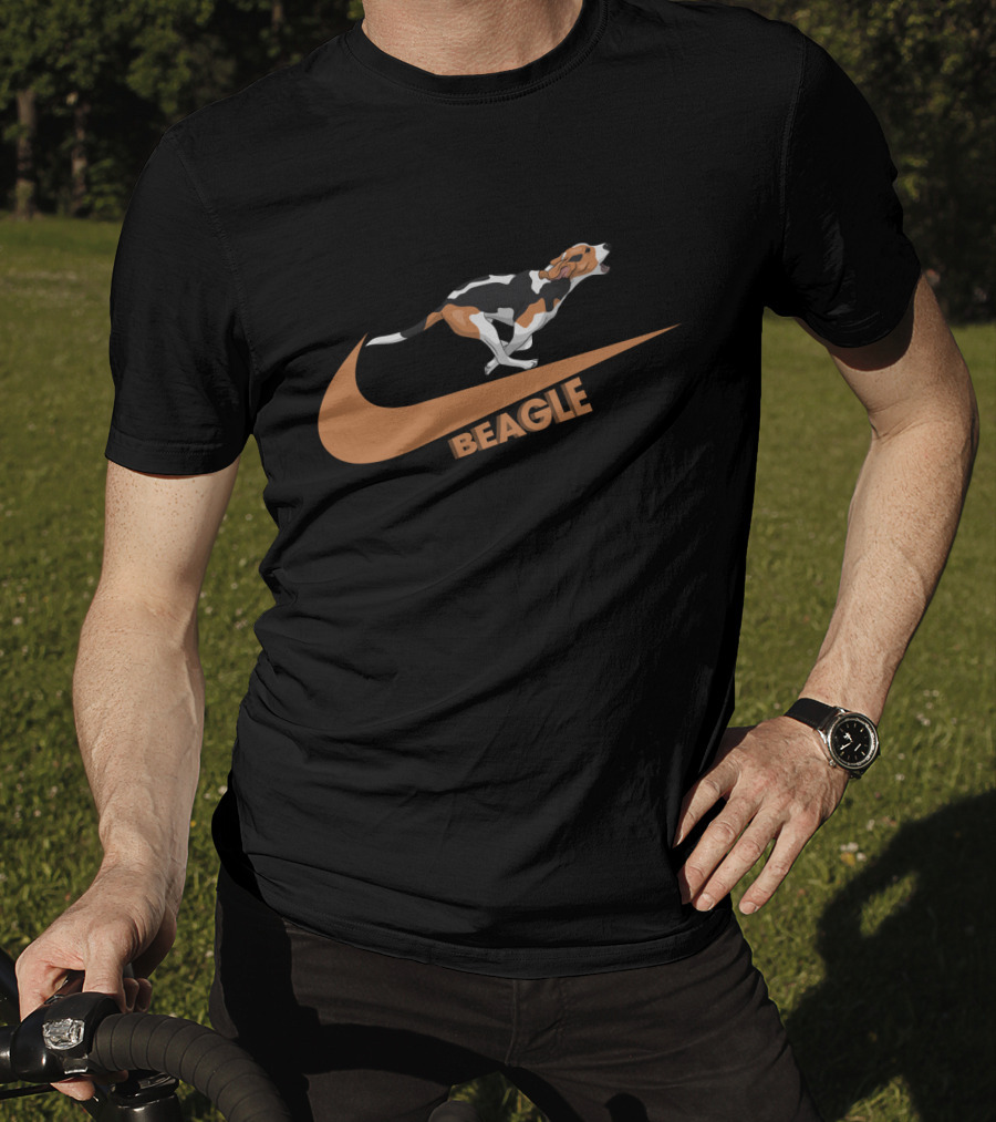 Beagle Nike Swoosh Dog T-Shirt