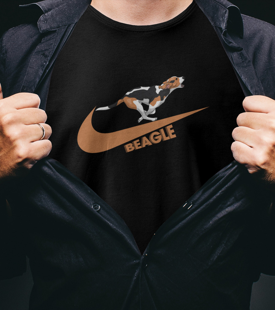 Beagle Nike Swoosh Dog T-Shirt