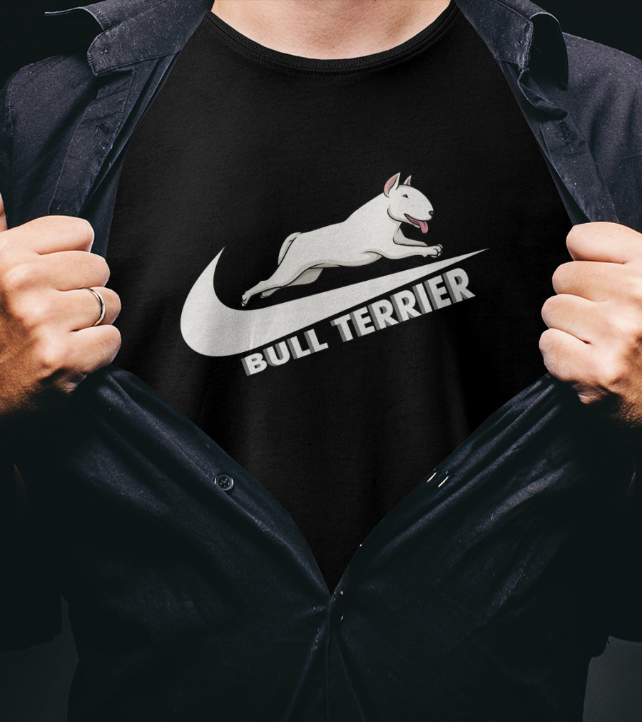 Bull Terrier Nike Swoosh Logo T-Shirt