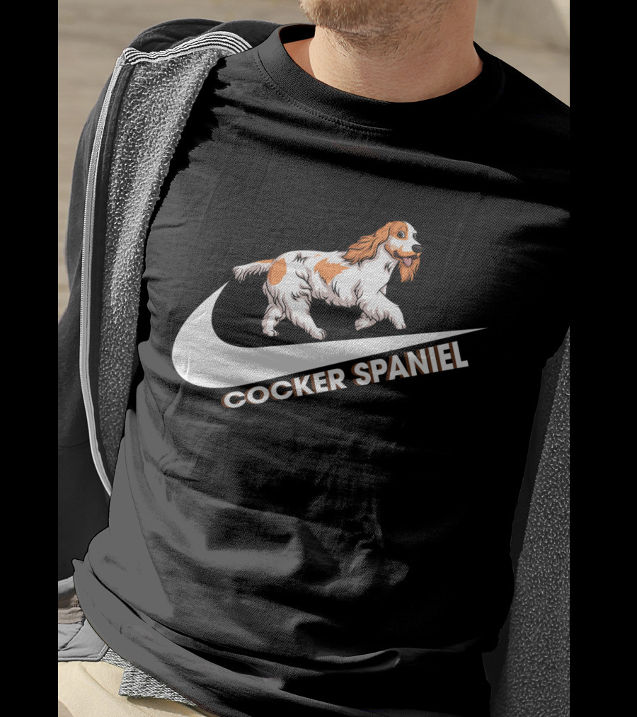 Cocker Spaniel Nike Swoosh Iconic Theme T-Shirt