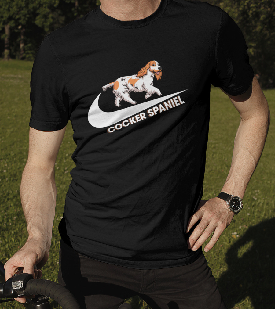 Cocker Spaniel Nike Swoosh Iconic Theme T-Shirt