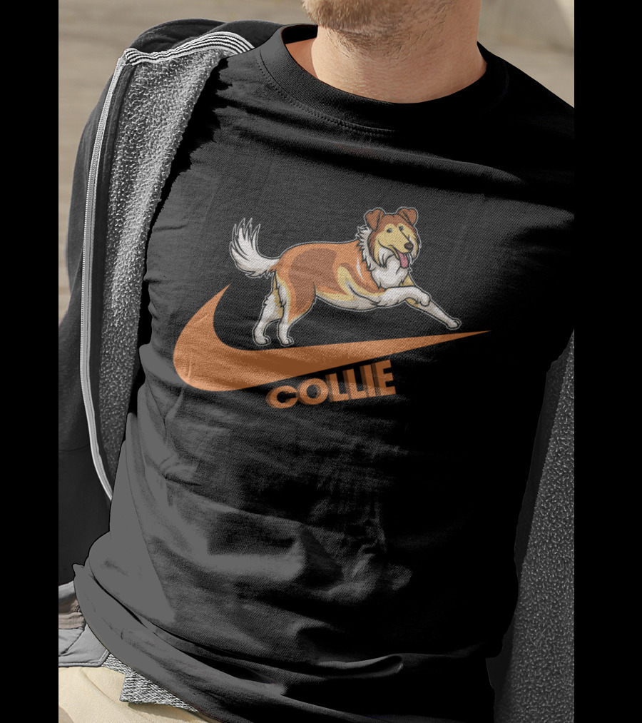 Collie Dh 36 Nike Jumping Dog Swoosh T-Shirt