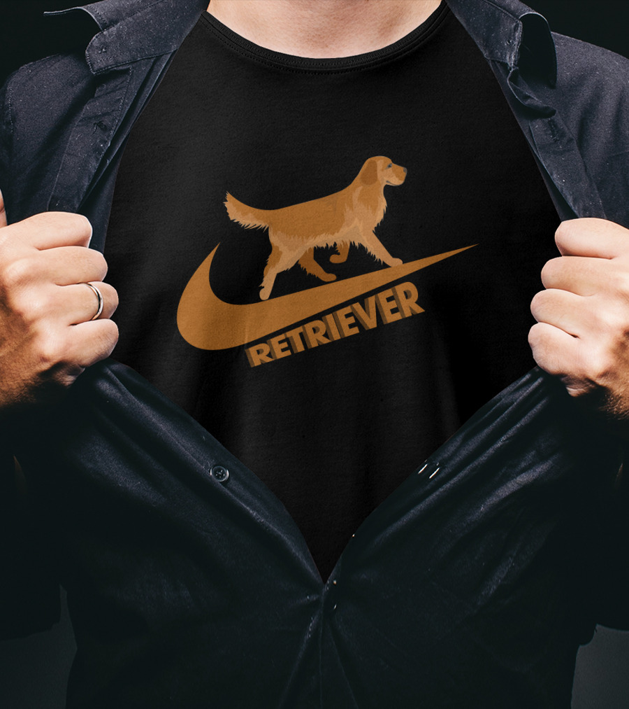 Golden Retriever Retriever Nike Swoosh T-Shirt