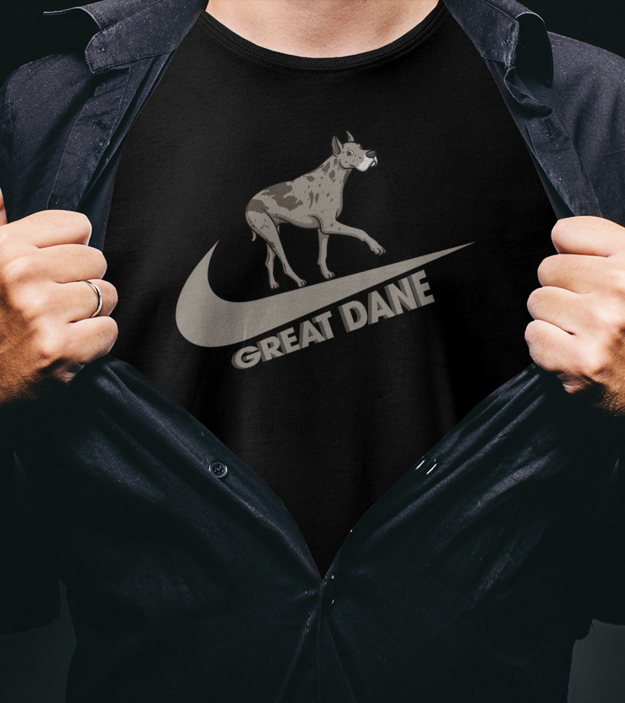 Great Dane Nike Logo Dog T-Shirt