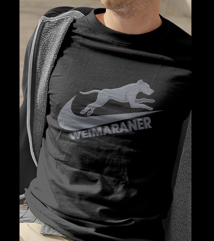 Weimaraners Nike Jumping Dog T-Shirt
