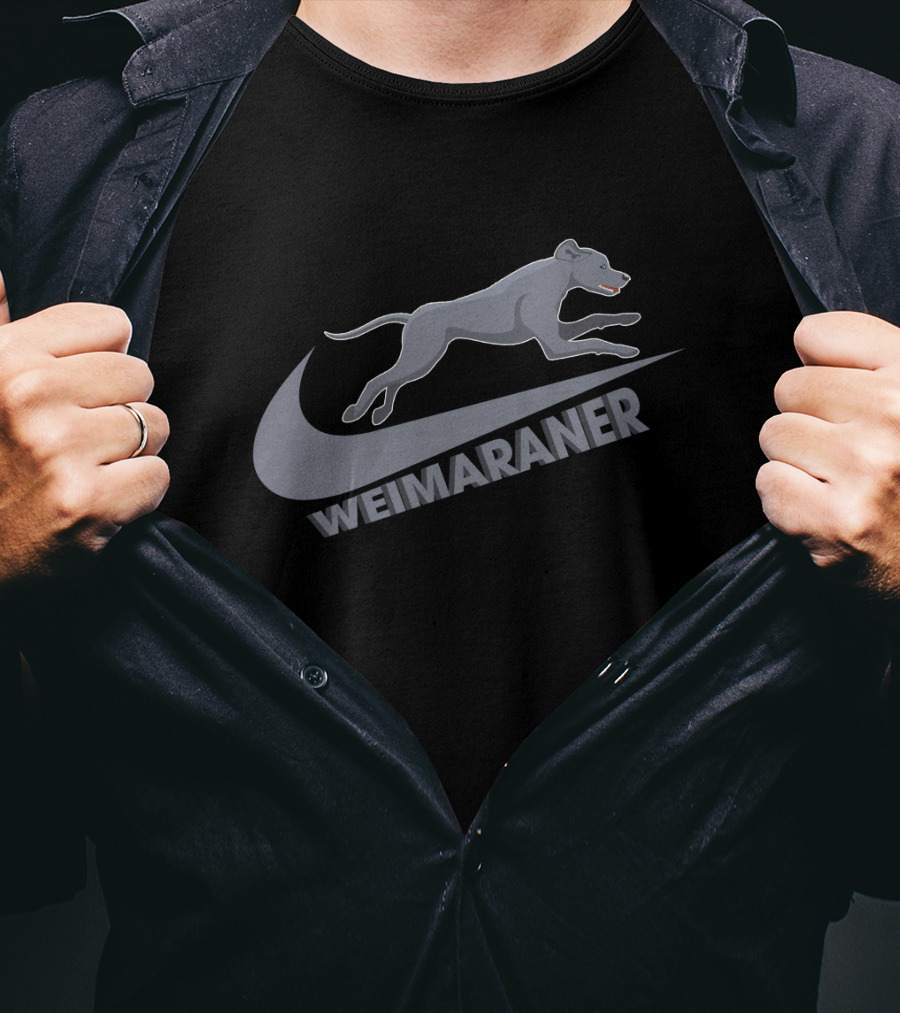 Weimaraners Nike Jumping Dog T-Shirt