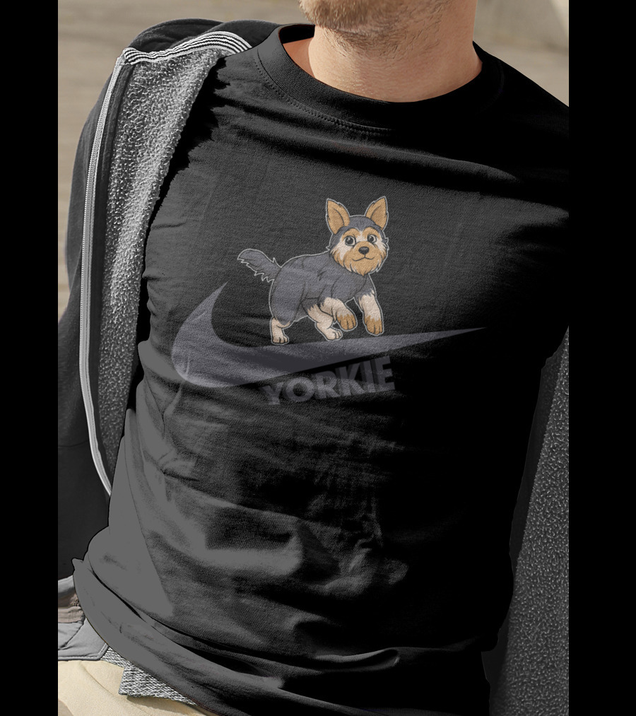 Yorkie Nike Iconic Dog Leap T-Shirt