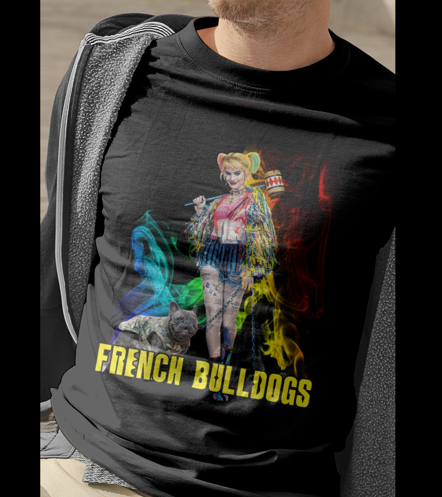 Harley Quinn Style French Bulldogs T-Shirt
