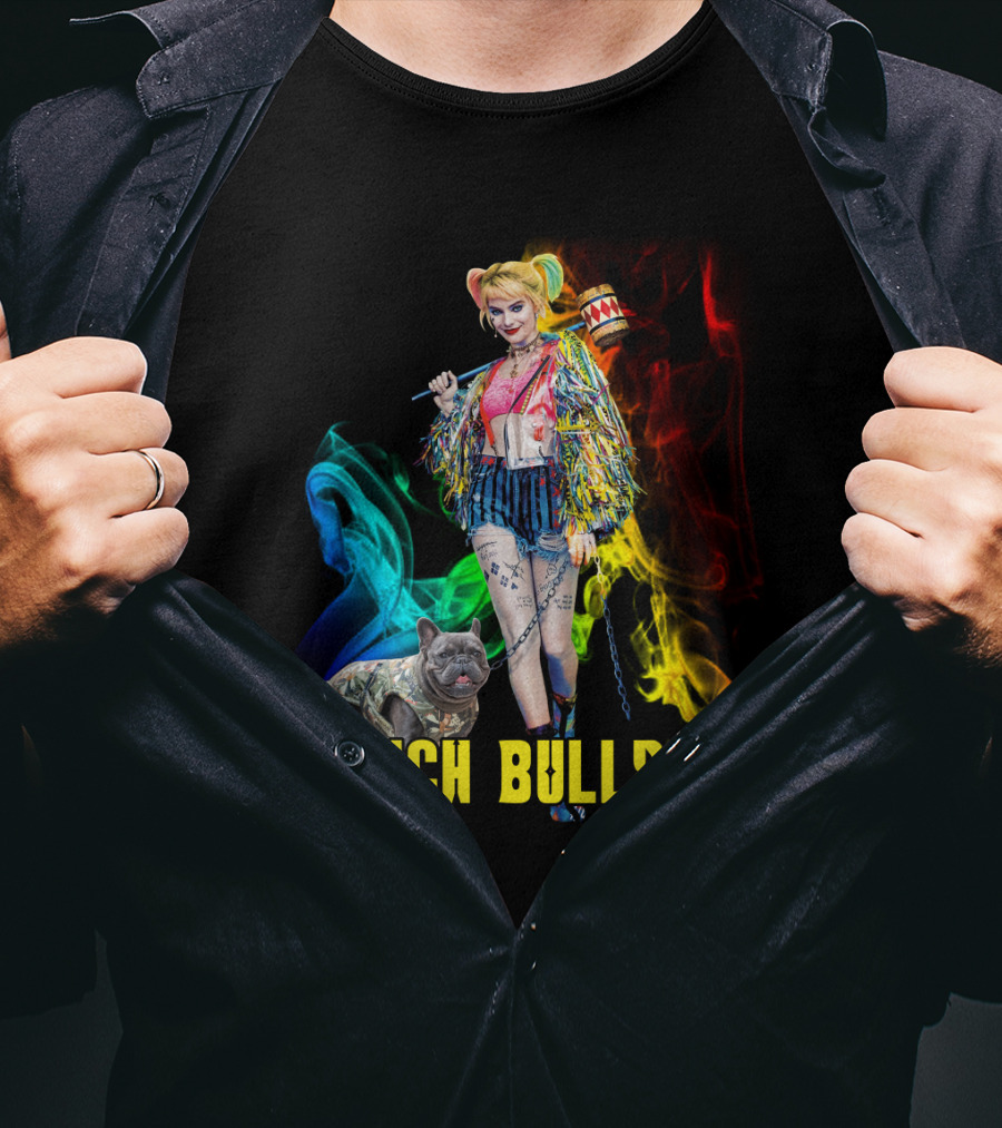 Harley Quinn Style French Bulldogs T-Shirt