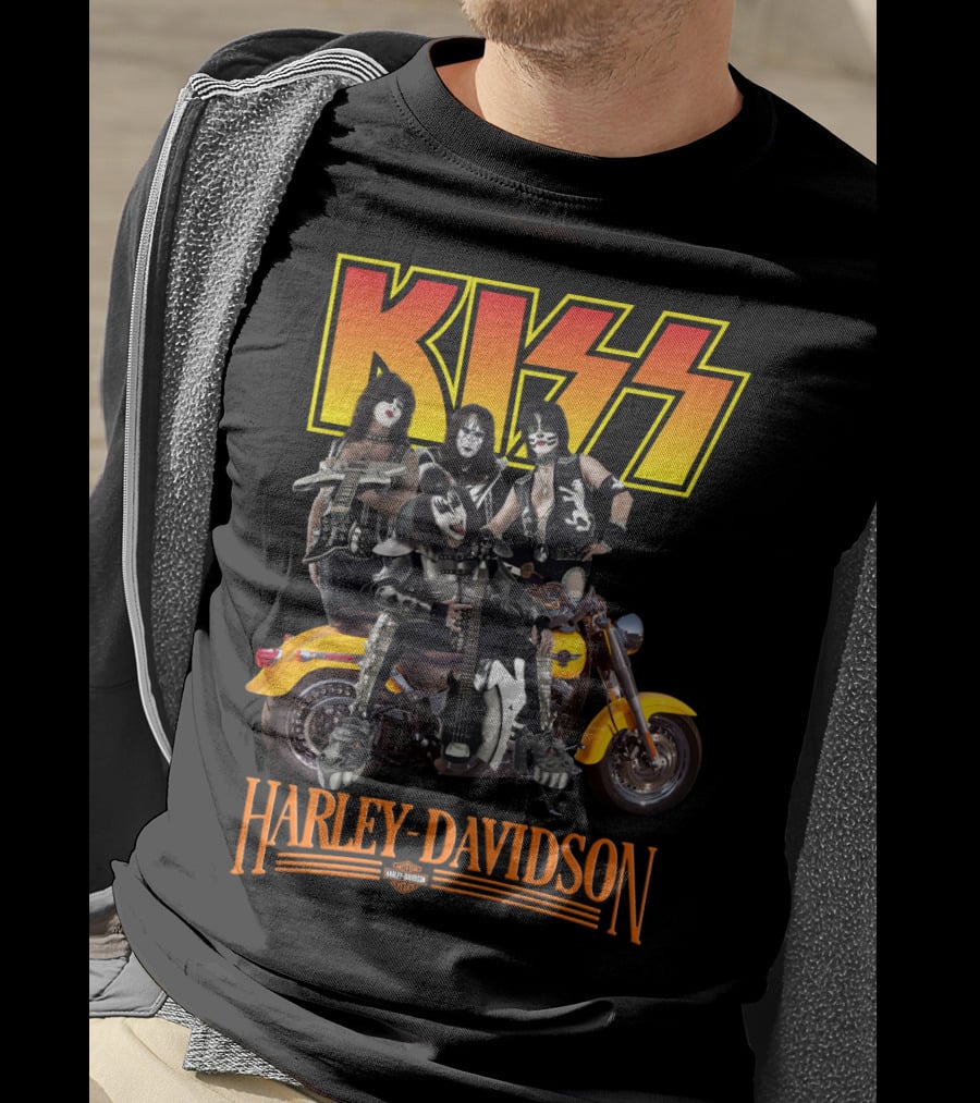 Kiss Harley Davidson Motorcycle Band Collaboration T-Shirt