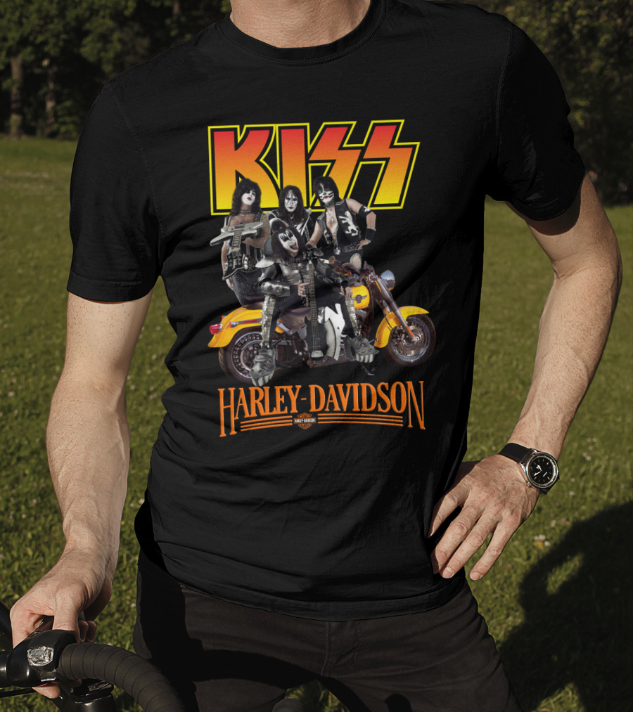 Kiss Harley Davidson Motorcycle Band Collaboration T-Shirt
