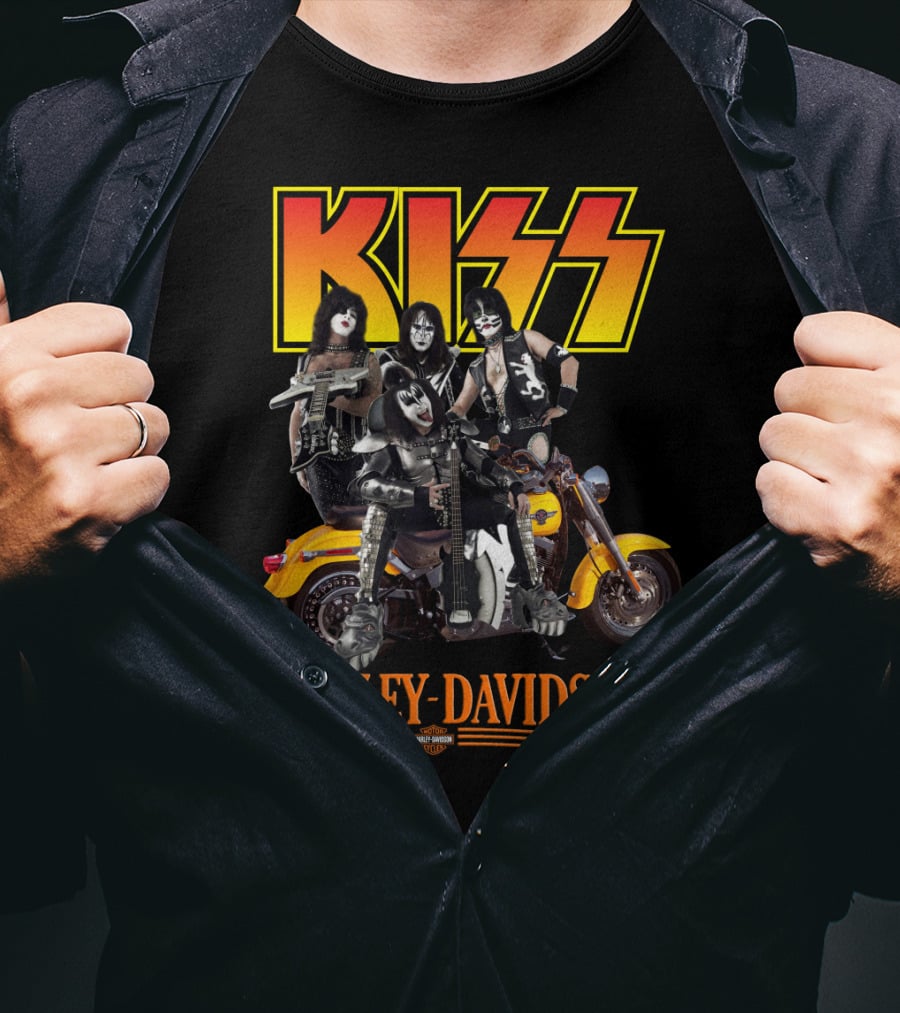 Kiss Harley Davidson Motorcycle Band Collaboration T-Shirt