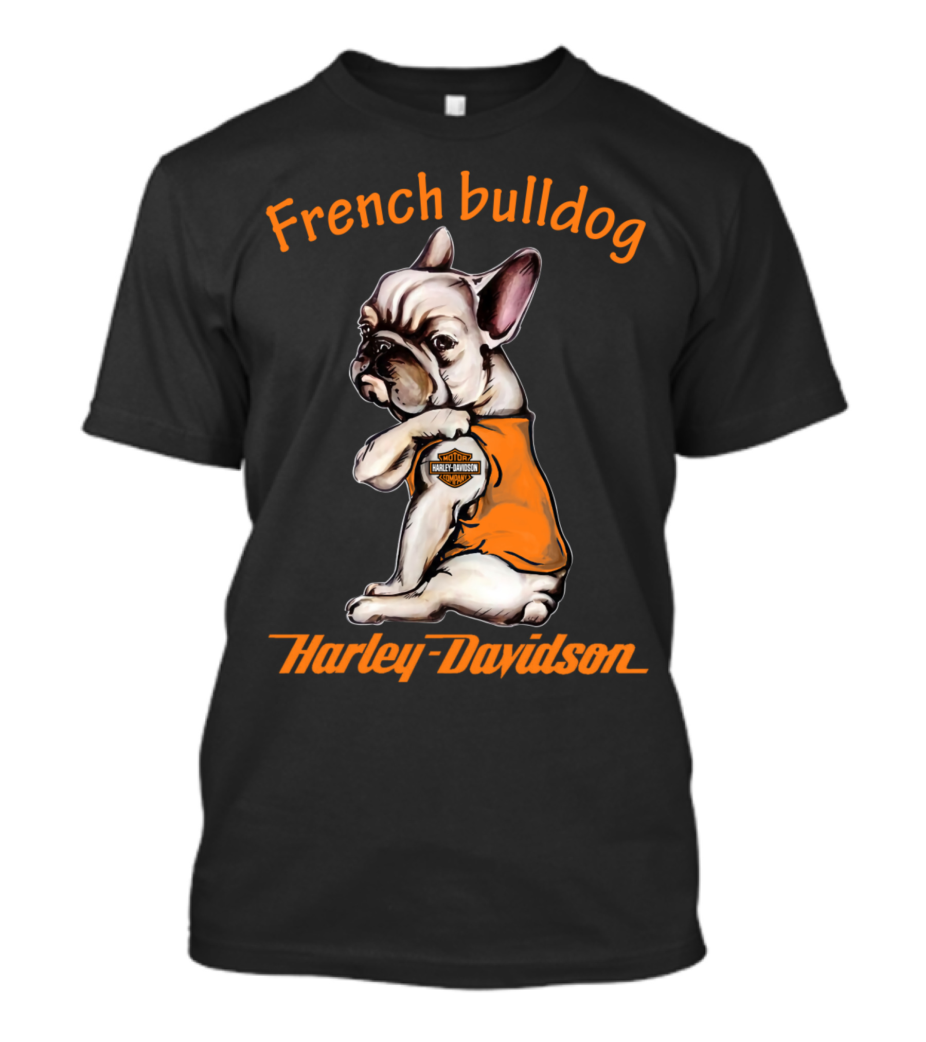 French Bulldog Harley Davidson Motorcycle T-Shirt