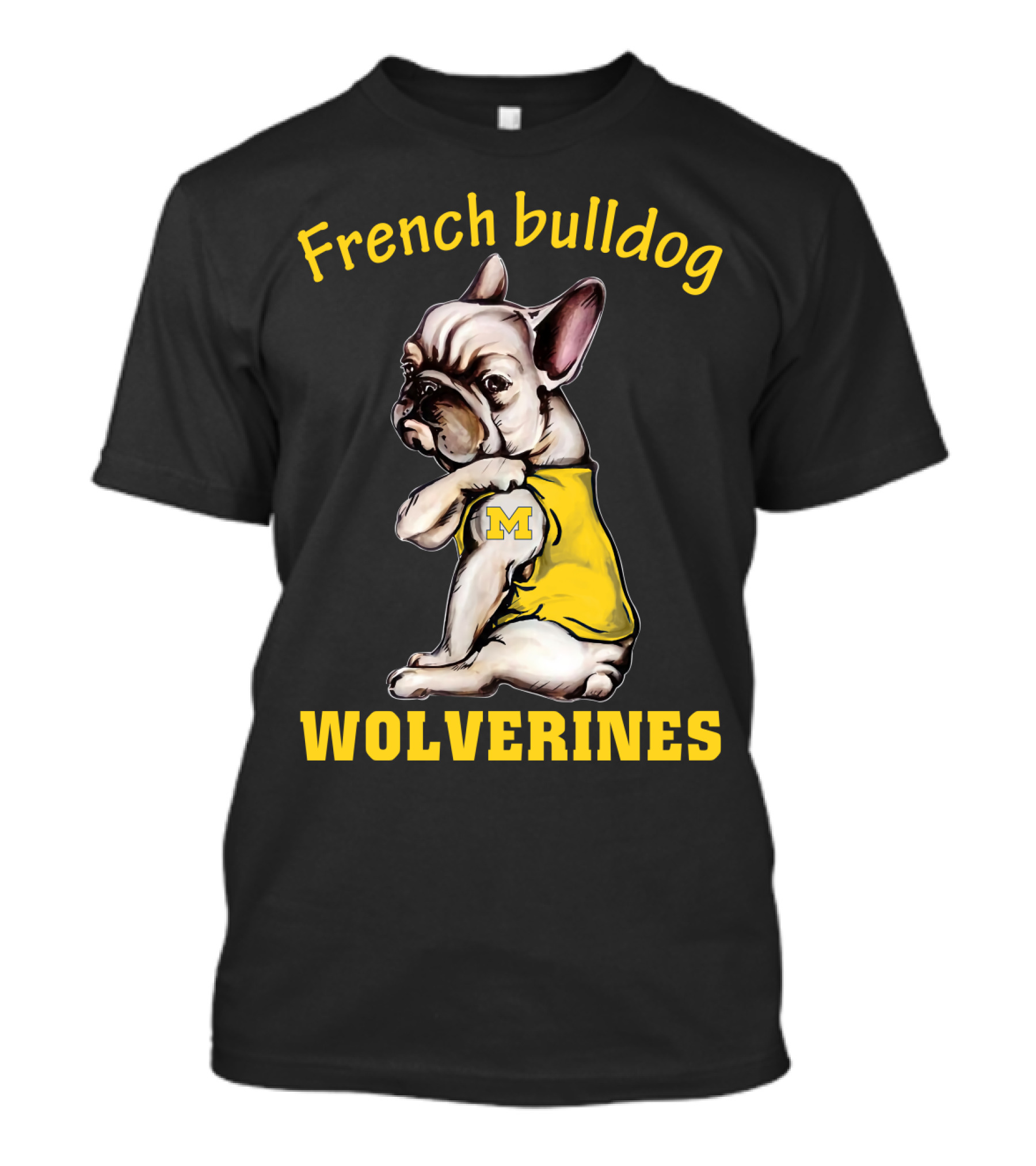 French Bulldog Wolverines M T-Shirt